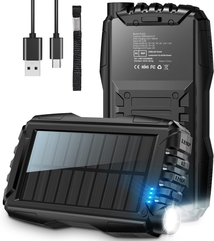 46800mAh Portable Charger – Efficient Solar Power Bank
