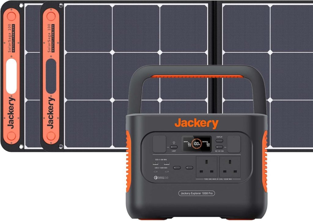 Jackery 1000 PRO 200W Solar Generator for On-the-Go Power