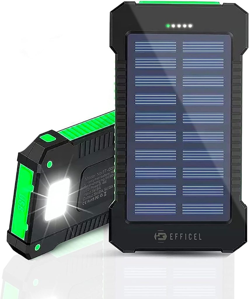 EFFICEL Portable Solar Charger for Outdoor Adventures